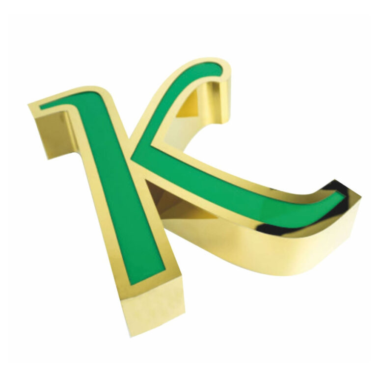 Fileli Gold Krom Kutu Harf